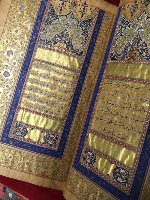 Qur’an Lewis O 3. This circa 16th-century Qur’an from Iran is one of more than two dozen in the Rare Book Department’s collection of Islamic manuscripts. The opening pages are extensively illuminated in gold, and the beautiful Naskh script is decorated throughout.